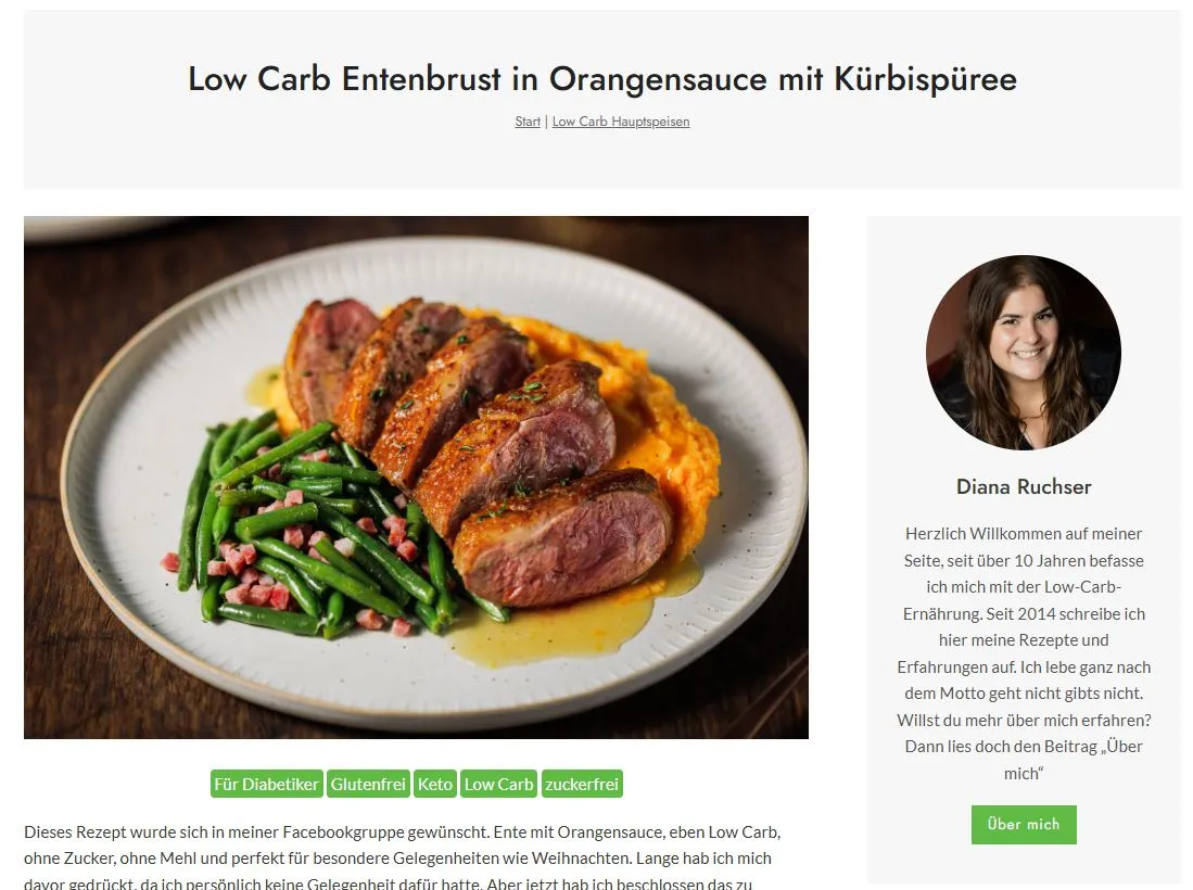 Design eines Foodblogs