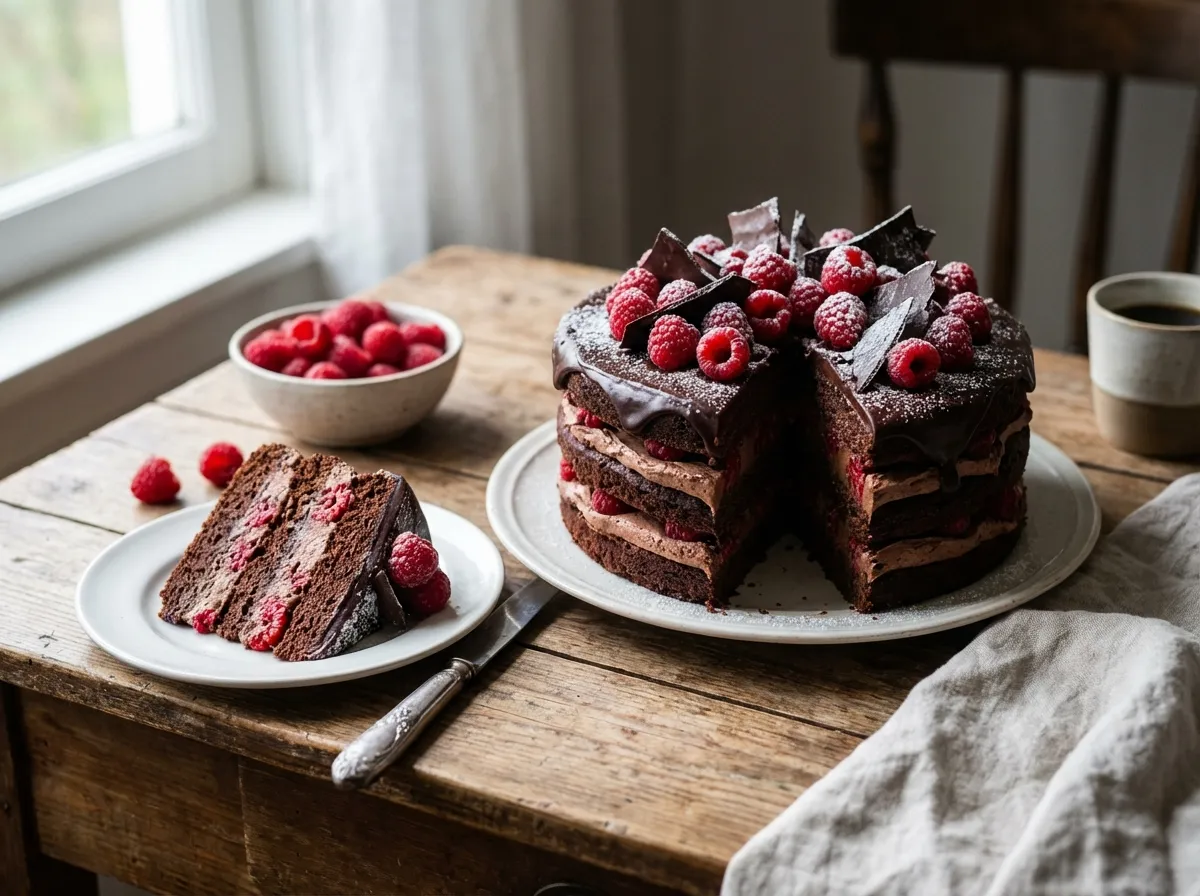 Schoko-Himbeer-Torte