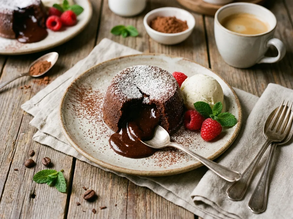 Schokoladen-Lava-Kuchen
