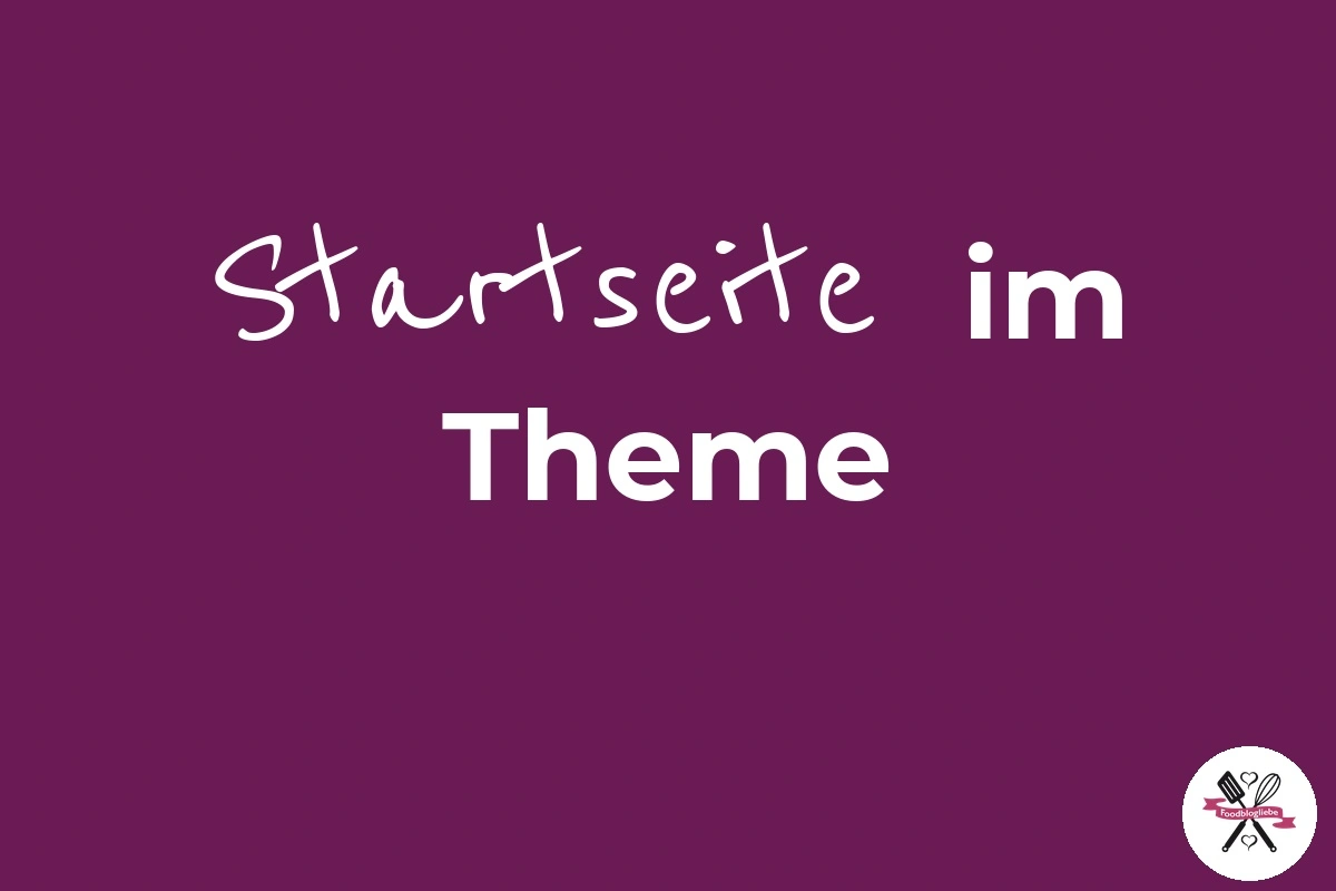 Kundenbereich: Startseite im Foodblogliebe Theme