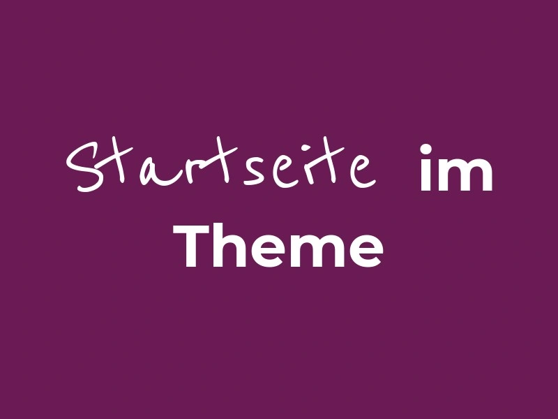 Startseite im Foodblogliebe Theme