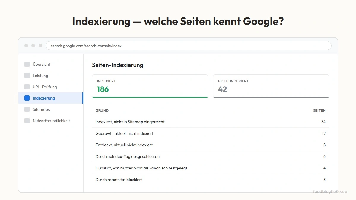 Indexierung — welche Seiten kennt Google?