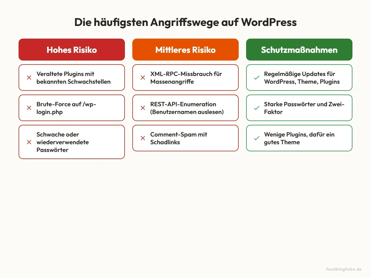 Die häufigsten Angriffswege auf WordPress